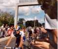 The peloton cruises last kilometer